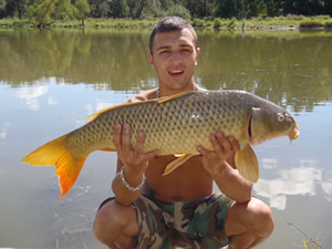 Ivan Petrov's nice 14 lb 9 oz Common caught during Session 3 of Wild Carp Club. This was Ivan's first Club session.