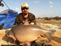 Derek deRous (peg 18) with a 49.1 lb smallmouth buffalo. Lake Fork, TX