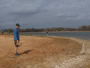 WCC Tournament Director Sean Sauda inspects the Lake Fork shoreline during a November visit.