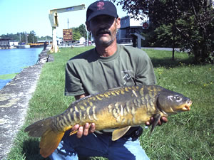 Pat Anderson's 19 lb Mirror - his 1st ever from Session 1 of the Wild Carp Club, Baldwinsville NY