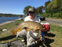 Jason Bernhardt with a 15.1 lb common from Session 1 of the Fall '12 season of the Wild Carp Club of Central NY.