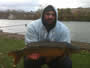 Tom Chairvolotti with a 13.1 lb mirror carp caught during Session 6 in Fulton, NY.