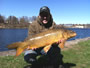 Matt Broekhuizen with a 16.5 lb common from session 1 of the spring '12 season of Wild Carp Club of Central NY.