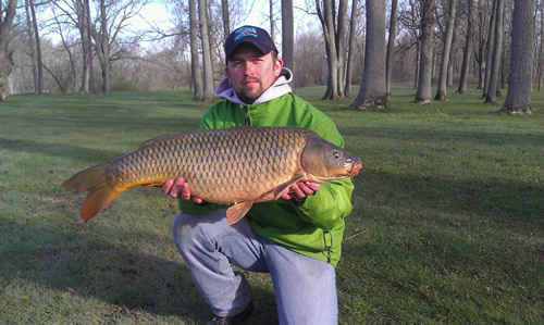 Steve Bailey with a 20.5 lb common caught during Session 2 of the Wild Carp Club of Central NY