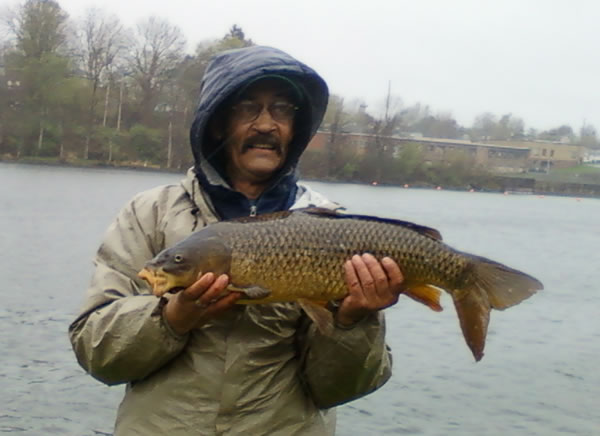 Pat Anderson with a 15+ lb common caught during session 3 of Wild Carp Club of Central NY