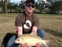 Wild Carp Club of Houston Director Nick Davis with a 6 lb, 13 oz smallmouth buffalo caught during session 1 in Sugarland, TX