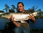 Loren Hernandez with a 16 lb grass carp caught during session 2 of the WIld Carp Club of Houston, TX