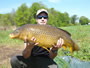 Eric Cabana with a new PB, 25.6 lb commn carp caught during session 1 of the Wild Carp Club of Quebec.
