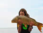 11-Taylor Talbot with her first ever carp--a 15.15 lb common caught during session 1.
