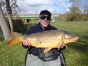 Darryl Storie had the Big Carp of the day with this 32 lb, 13 oz Common caught during Session 5 of Wild Carp Club
