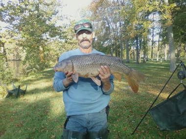 Pat Anderson with a 16.4 lb common caught during Session 5 of the Wild Carp Club of Central NY