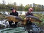Sean Lehrer (22.2) and Paul Russell (18.9) with two commons caught during day 2 of the Wild Carp Fall Qualifier.