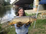 Renee Murtaugh with a 13.7 lb common caught during the August 18 CNY Summer Shootout.