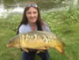 Renee Murtaugh with a 12.7 lb mirror carp caught during hour 5. Unfortunately, this is not a prize winner, but it's definitely one of the nicest fish of the day!