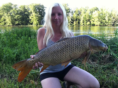 Cori Blake with a 15.0 carp that took the final prize of the day
