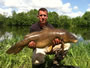 Jason Edwards with a 24.10 lb common caught during hour 7 of the Big Carp Challenge.
