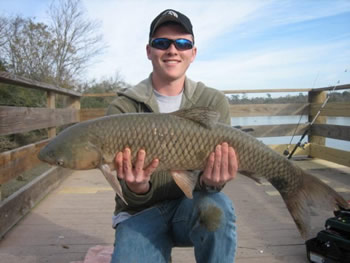 Nick Davis with a Grass Carp caught in Houston, TX